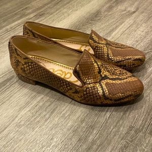 Sam Edelman snake print loafers